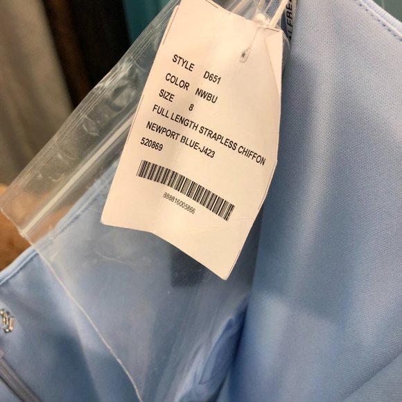 Alfred Sung Strapless Grecian Bridesmaid Dress - Picture 8 of 12